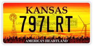 797LRT  license plate in KS