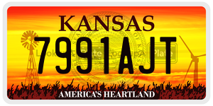 7991AJT  license plate in KS