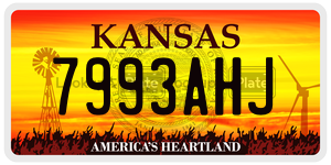 7993AHJ  license plate in KS