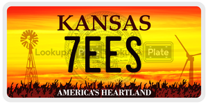 7EES  license plate in KS