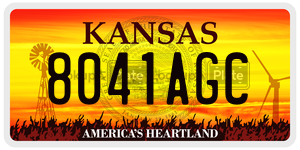 8041AGC  license plate in KS