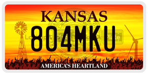 804MKU  license plate in KS
