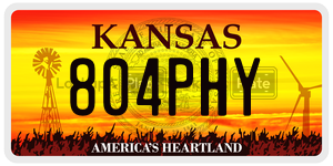 804PHY  license plate in KS