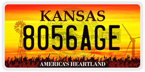8056AGE  license plate in KS