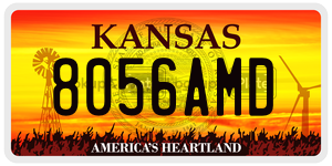 8056AMD  license plate in KS