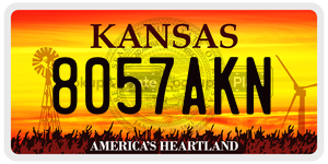 8057AKN  license plate in KS