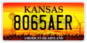 8065AER  license plate in KS