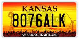 8076ALK  license plate in KS