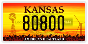 80800 license plate in Kansas