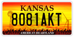 8081AKT  license plate in KS