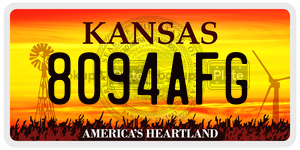 8094AFG  license plate in KS