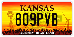 809PVB  license plate in KS