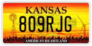 809RJG  license plate in KS