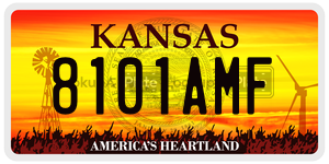 8101AMF  license plate in KS