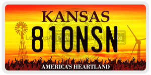 810NSN  license plate in KS