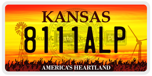 8111ALP  license plate in KS