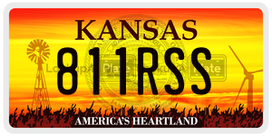811RSS  license plate in KS