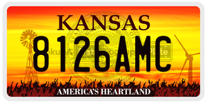 8126AMC  license plate in KS