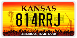 814RRJ  license plate in KS