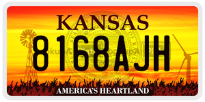 8168AJH  license plate in KS