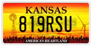 819RSU  license plate in KS