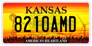 8210AMD  license plate in KS