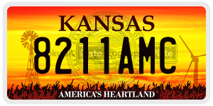 8211AMC  license plate in KS