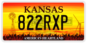 822RXP  license plate in KS