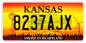 8237AJX  license plate in KS