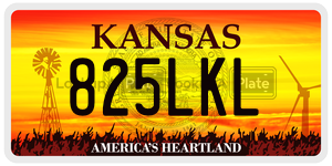 825LKL  license plate in KS