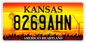 8269AHN  license plate in KS