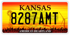 8287AMT  license plate in KS