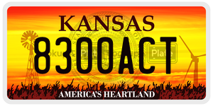 8300ACT  license plate in KS