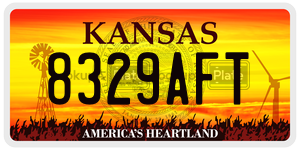 8329AFT  license plate in KS