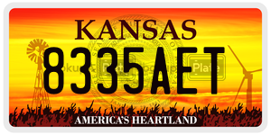 8335AET  license plate in KS