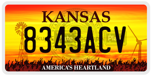 8343ACV  license plate in KS