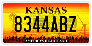 8344ABZ  license plate in KS