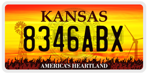 8346ABX  license plate in KS