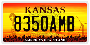 8350AMB  license plate in KS