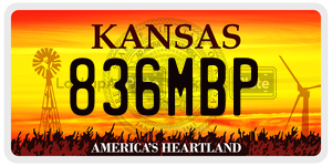 836MBP  license plate in KS