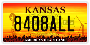 8408ALL  license plate in KS