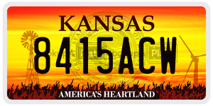 8415ACW  license plate in KS