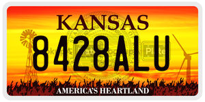 8428ALU  license plate in KS