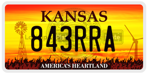 843RRA license plate in Kansas