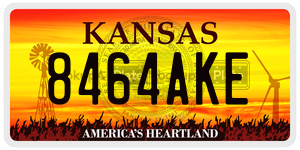 8464AKE  license plate in KS