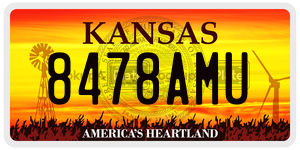 8478AMU  license plate in KS