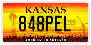 848PEL  license plate in KS
