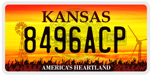 8496ACP  license plate in KS