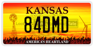 84DMD  license plate in KS