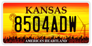 8504ADW  license plate in KS